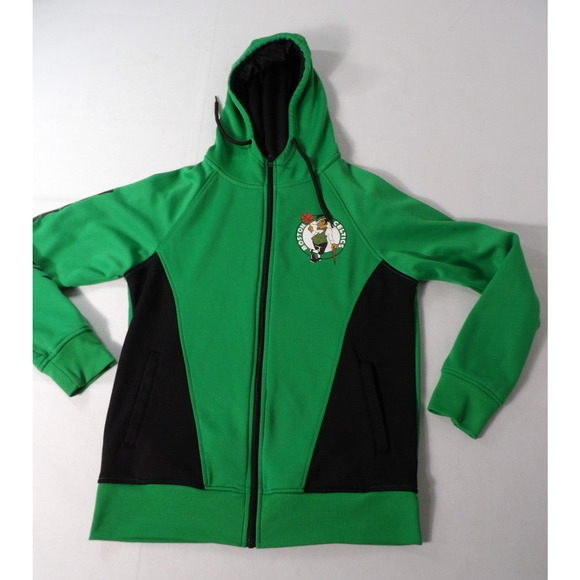 NBA Boston Celtics Small Hoodie Full Zip Green Black Boston Logo Scuba Material - Picture 4 of 14